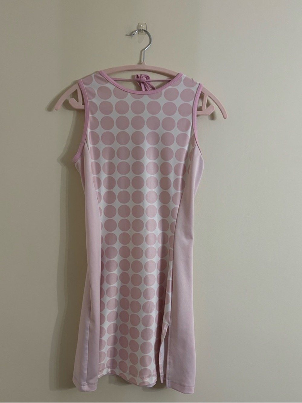 Adidas ClimaCool Pink and White Polka Dot Sleeveless Tennis Dress Size S
